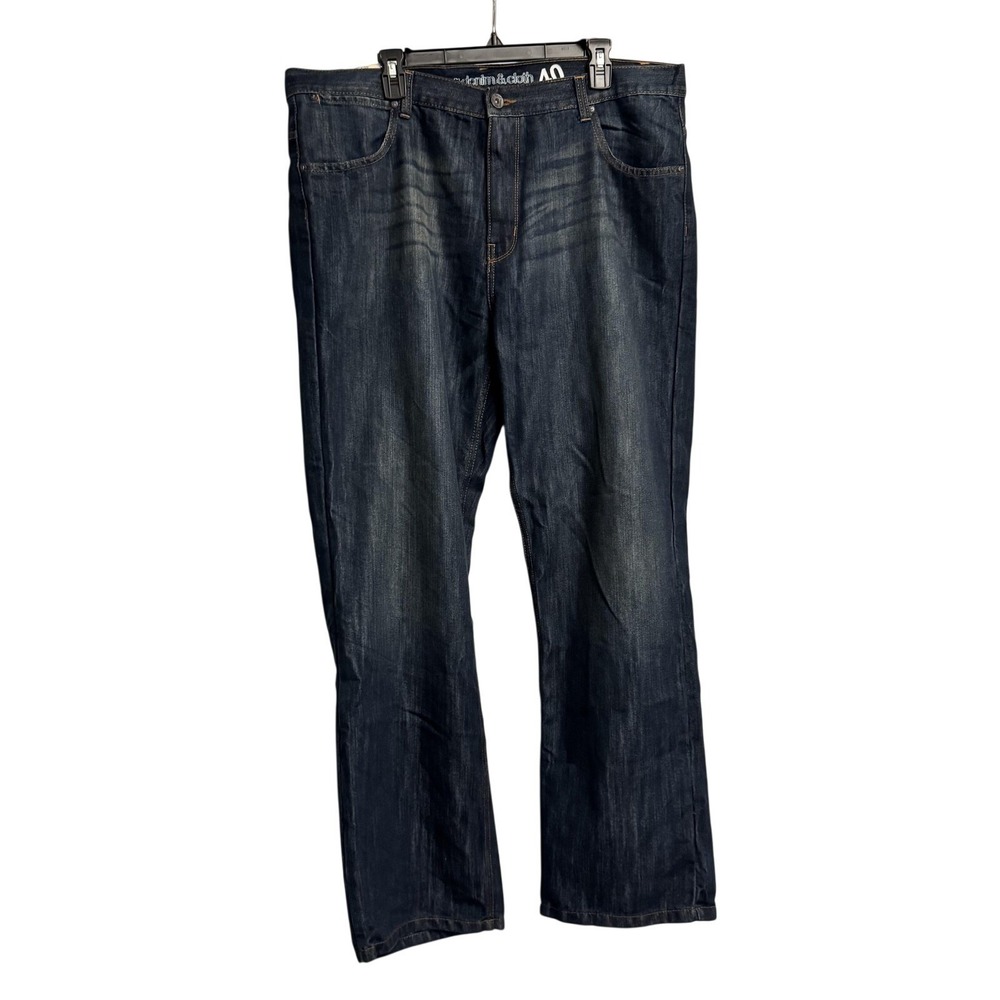 NEW! Paper Denim & Cloth Jeans Mens 40x34 Blue Straight Regular Fit Dark Wash